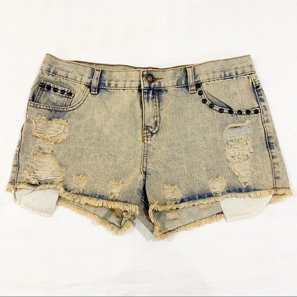 NWOT Mine - Distressed Jean Shorts - Picture 1 of 11